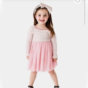 NWT Lola & Taylor Blush Stripe Parker Dress